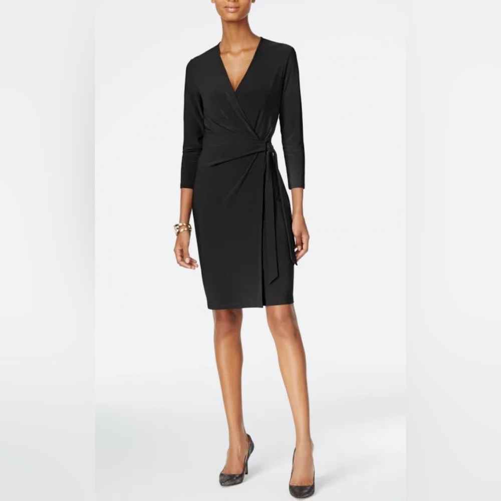 Anne Klein faux-wrap dress